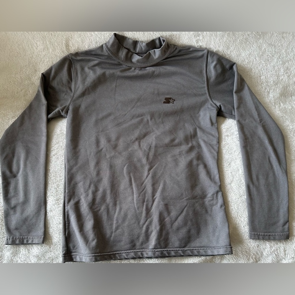 Boys Grey Turtle Neck Shirt